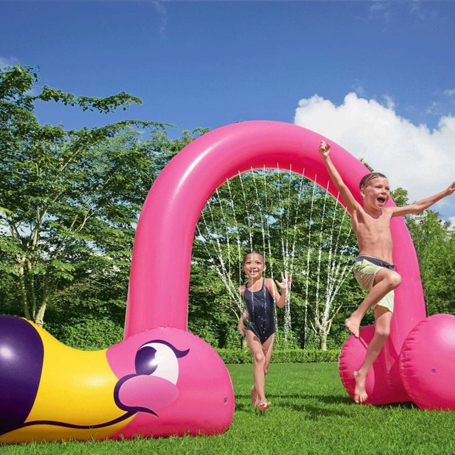 Bestway Irrigatore Jumbo Flamingo 340x110x193 cm +2 Anni Giardino 5238