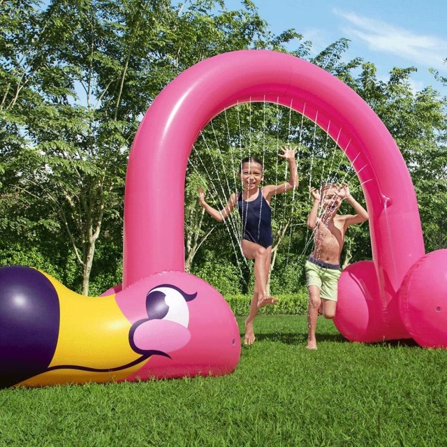 Bestway Jumbo Flamingo Sproeier 340x110x193 cm +2 Jaar Tuin 52382