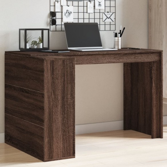 Bureau chêne marron 123,5x73,5x75 cm bois d'ingénierie