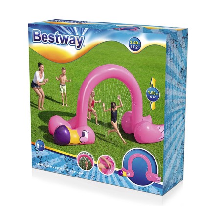 Bestway Jumbo Flamingo Sproeier 340x110x193 cm +2 Jaar Tuin 52382