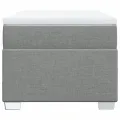 cadre de lit avec matelas Gris clair 90x200 cm Tissu