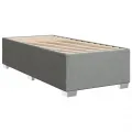 cadre de lit avec matelas Gris clair 90x200 cm Tissu