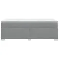 cadre de lit avec matelas Gris clair 90x200 cm Tissu
