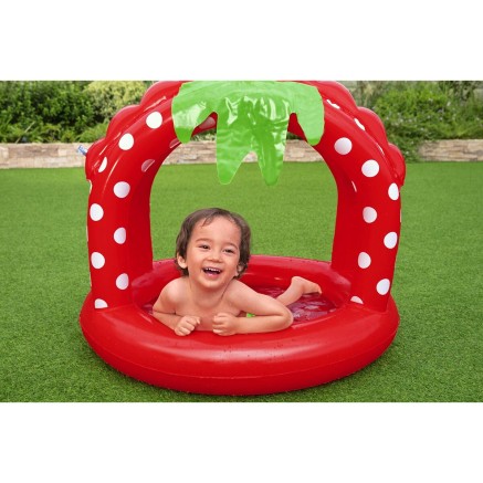 Bestway Piscine Gonflable Enfant avec Toit Sol Rembourré 91x91x91 cm 2