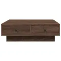 Table basse Chêne marron 90x90x28 cm Bois d'ingénierie
