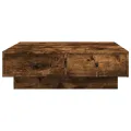 Table basse Chêne fumé 90x90x28 cm Bois d'ingénierie