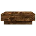 Table basse Chêne fumé 90x90x28 cm Bois d'ingénierie