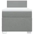 cadre de lit avec matelas gris clair 80x200 cm tissu