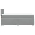 cadre de lit avec matelas gris clair 80x200 cm tissu
