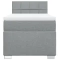 cadre de lit avec matelas gris clair 80x200 cm tissu
