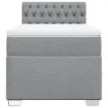 cadre de lit avec matelas gris clair 80x200 cm tissu