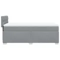cadre de lit avec matelas gris clair 80x200 cm tissu
