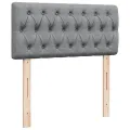 cadre de lit avec matelas gris clair 80x200 cm tissu
