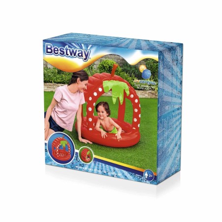 Bestway Aufblasbares Kinderpool mit Dach Gepolsterter Boden 91x91x91 c