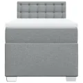 cadre de lit avec matelas gris clair 80x200 cm tissu