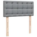 cadre de lit avec matelas gris clair 80x200 cm tissu