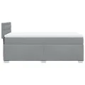 cadre de lit avec matelas gris clair 80x200 cm tissu
