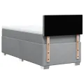 cadre de lit avec matelas gris clair 80x200 cm tissu