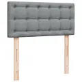 cadre de lit avec matelas gris clair 80x200 cm tissu