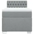 cadre de lit avec matelas gris clair 80x200 cm tissu