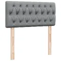 cadre de lit avec matelas gris clair 80x200 cm tissu