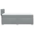 cadre de lit avec matelas gris clair 80x200 cm tissu