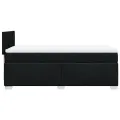 cadre de lit et matelas Noir 80x200 cm Tissu