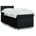 cadre de lit et matelas Noir 80x200 cm Tissu