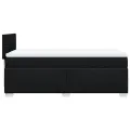 cadre de lit et matelas Noir 80x200 cm Tissu
