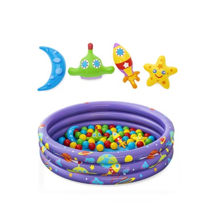 Bestway Piscina Hinchable Infantil 3 Aros con Bolas 102x25 cm +2 Años