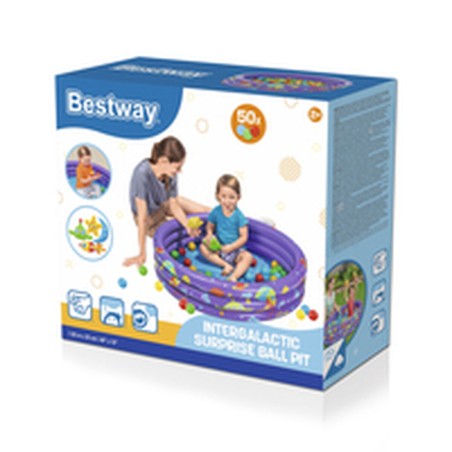 Bestway Piscina Gonfiabile per Bambini 3 Anelli con Palle 102x25 cm +2