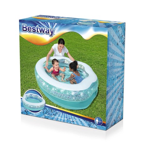 Bestway Piscine Gonflable Enfant Brillante 150x125x43 cm +3 Ans Jardin