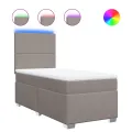 cadre de lit avec matelas Taupe 90x200 cm Tissu