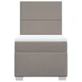 cadre de lit avec matelas Taupe 90x200 cm Tissu