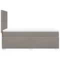 cadre de lit avec matelas Taupe 90x200 cm Tissu
