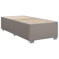 cadre de lit avec matelas Taupe 90x200 cm Tissu