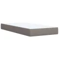 cadre de lit avec matelas Taupe 90x200 cm Tissu