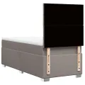 cadre de lit avec matelas Taupe 90x200 cm Tissu