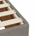 cadre de lit avec matelas Taupe 90x200 cm Tissu