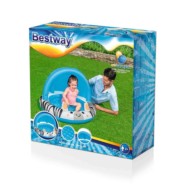 Bestway Piscina Hinchable Infantil Aro Safari 97x66 cm +2 Años Jardin