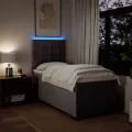 cadre de lit avec matelas Taupe 90x200 cm Tissu