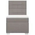 cadre de lit avec matelas Taupe 90x200 cm Tissu