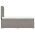 cadre de lit avec matelas Taupe 90x200 cm Tissu