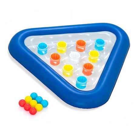Bestway Schwimmendes Dreieck aufblasbares Spiel mit Bällen 105x97 cm