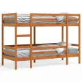 Lit superposé sans matelas cire marron 90x190 cm pin massif