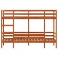 Lit superposé sans matelas cire marron 90x190 cm pin massif