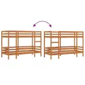 Lit superposé sans matelas cire marron 90x190 cm pin massif