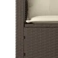 Salon de jardin avec coussins 3 pcs marron résine tressée