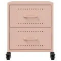 Tables de chevet 2 pcs rose 36x39x43,5 cm acier