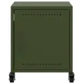 Table de chevet vert olive 36x39x43,5 cm acier